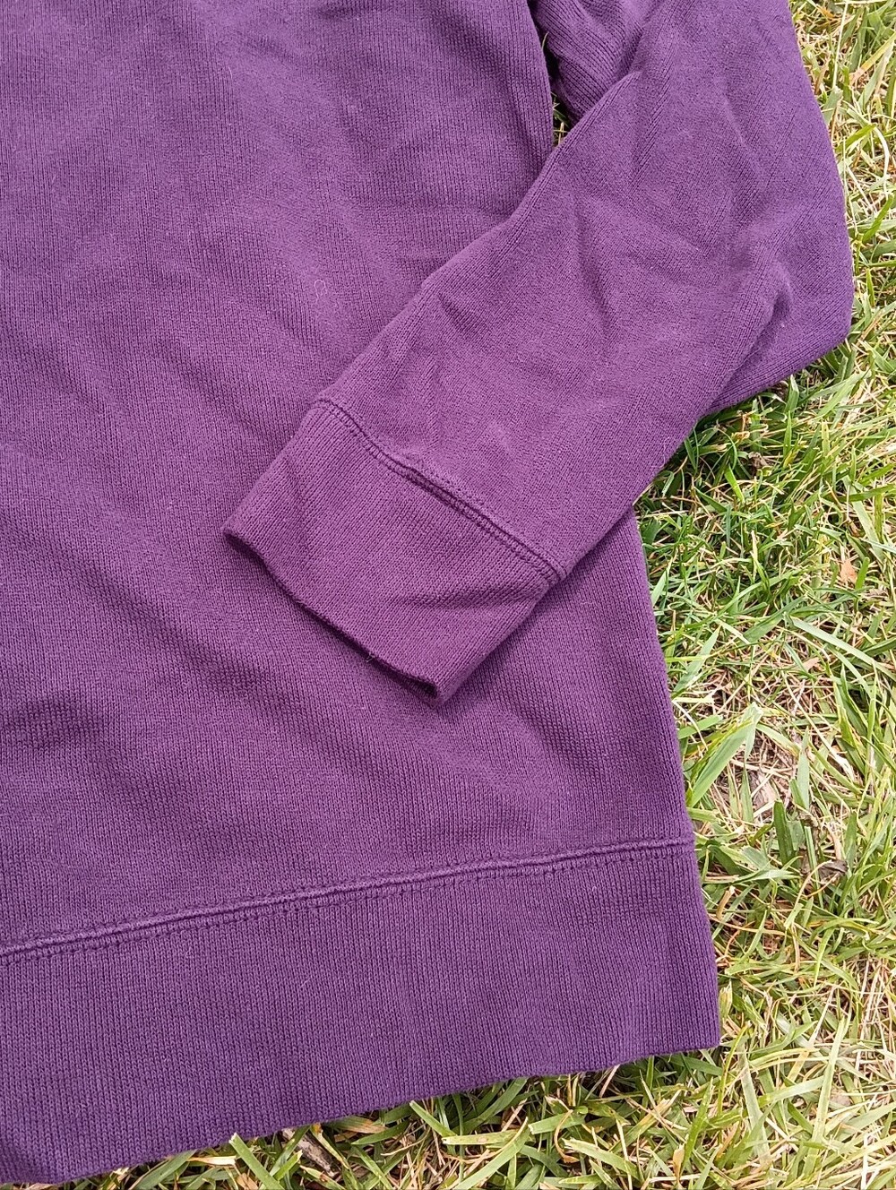 Tommy Hilfiger Burgundy Quarter Zip Mock Neck Sweatshirt Preppy Classic Large - Picture 6 of 14